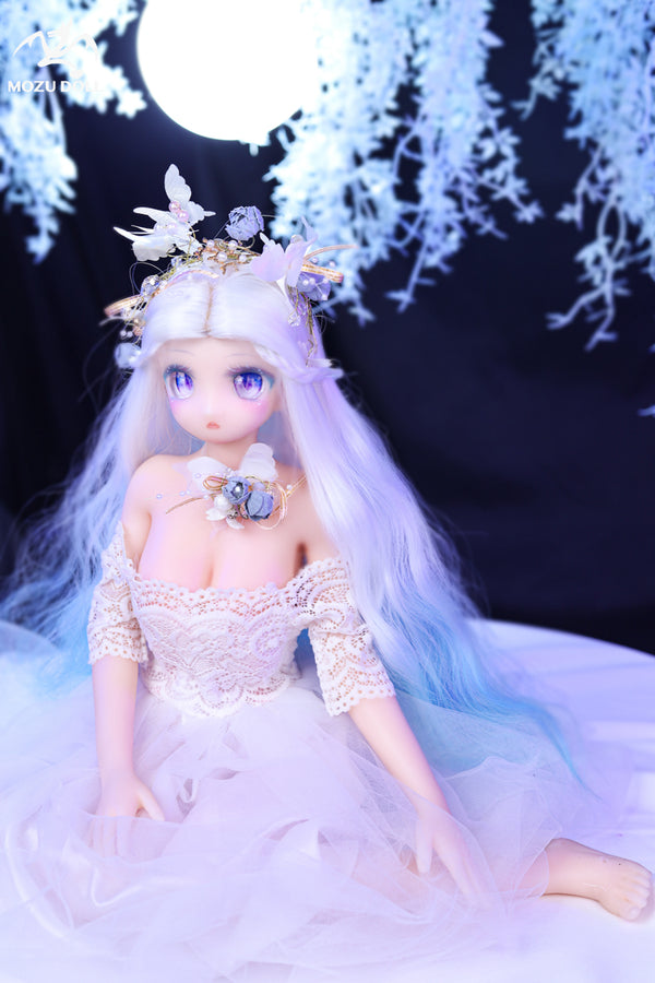 60cm 白雪 フルシリコン製 人形アニメラブドール 二次元ロリリアルドール